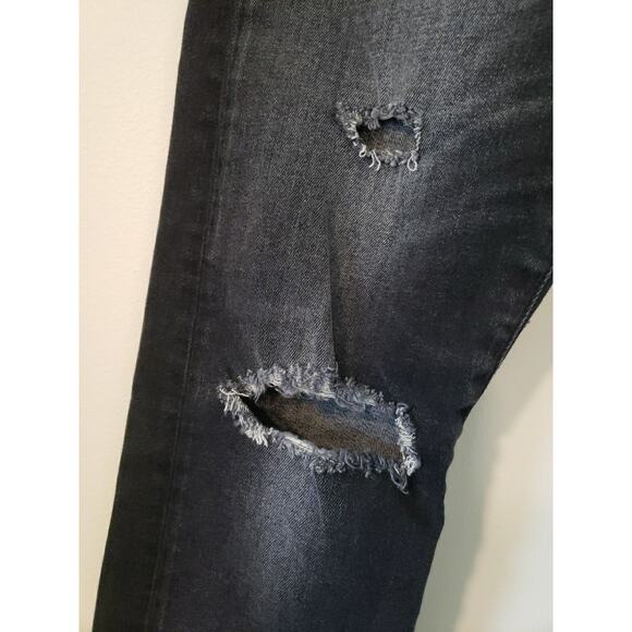 R13 Biker Boy Albany with rips Jeans Sz 27 R13W0087-297 Whiskered Raw Hem (G - Picture 10 of 15